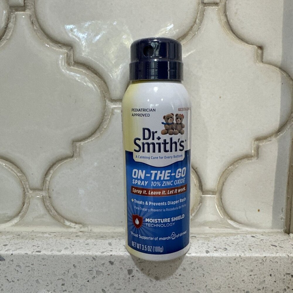(1) Dr. Smith's ON-THE-GO Spray for Diaper Rash, 3.5oz each NEW 10% ZINC OXIDE